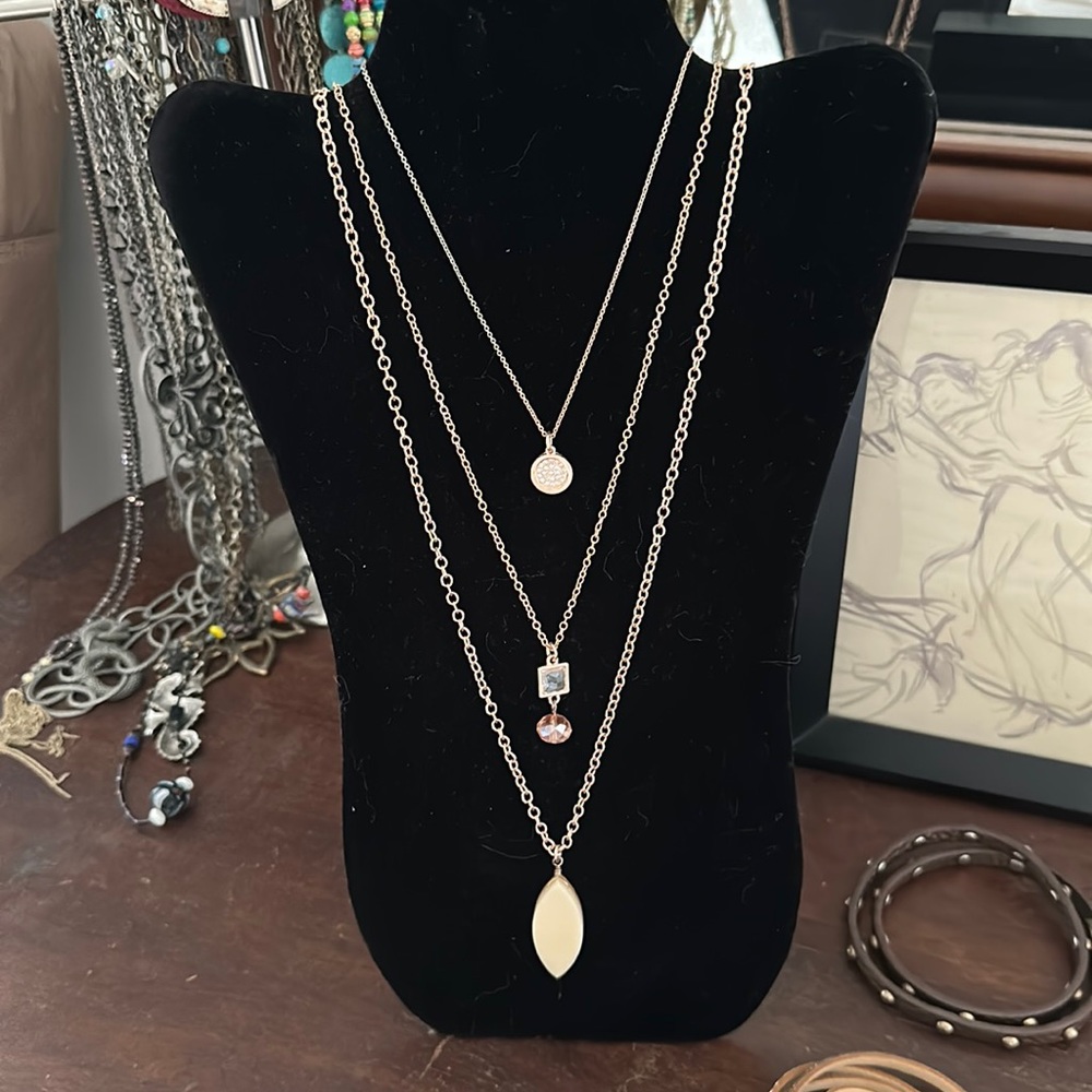 Rose gold necklaces - set of three